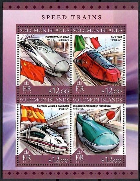 Znaczek Wyspy Salomona 2016 Mi ark 3791-3794 Czyste **