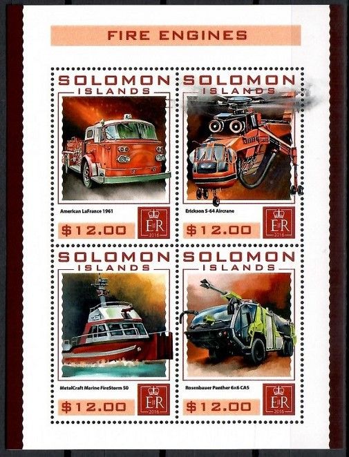 Znaczek Wyspy Salomona 2016 Mi ark 3901-3904 Czyste **