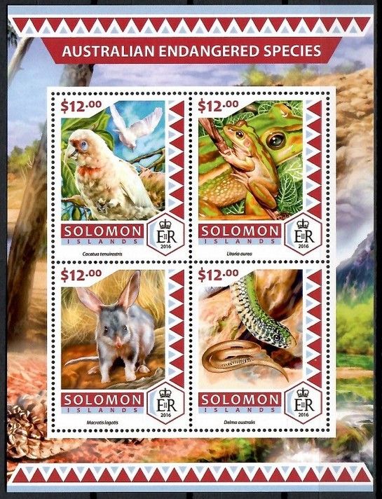 Znaczek Wyspy Salomona 2016 Mi ark 4135-4138 Czyste **