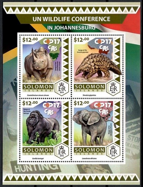 Znaczek Wyspy Salomona 2016 Mi ark 4180-4183 Czyste **