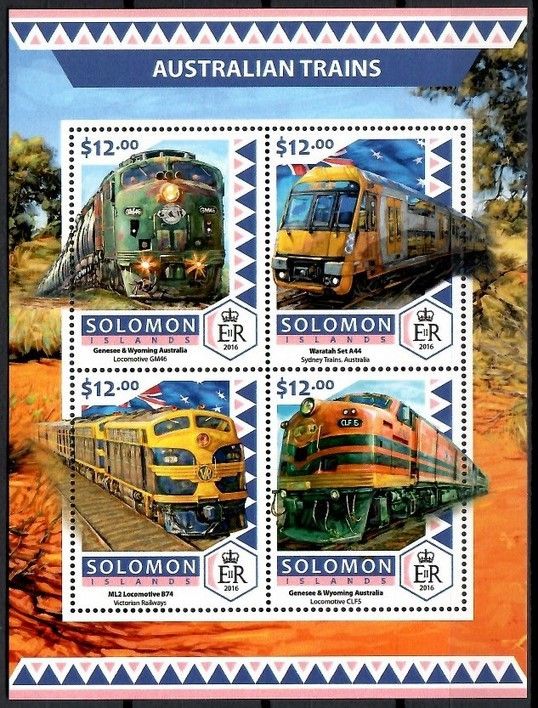 Znaczek Wyspy Salomona 2016 Mi ark 4215-4218 Czyste **