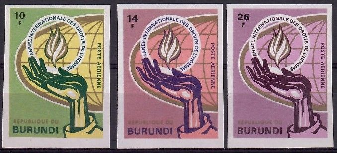 Znaczek Burundi 1969 Mi 469-471B Czyste **