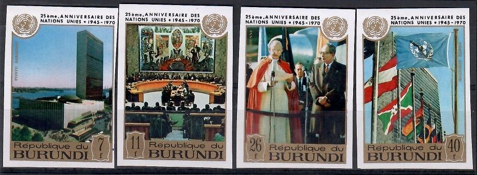 Znaczek Burundi 1970 Mi 661-664B Czyste **