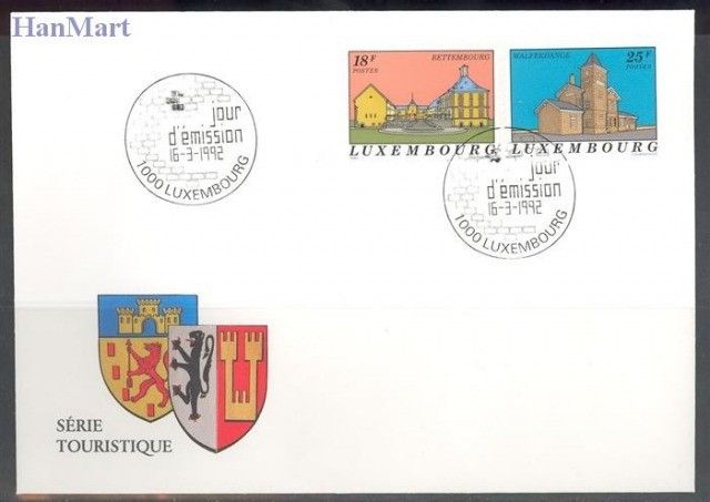 Znaczek Luksemburg 1992 Mi 1291-1292 FDC