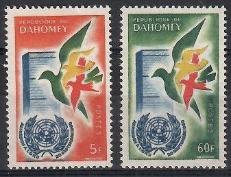 Znaczek Dahomej 1961 Mi 187-188 Czyste **