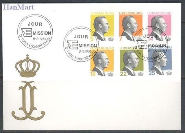 Znaczek Luksemburg 1993 Mi 1310-1315 FDC