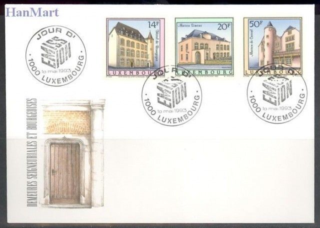 Znaczek Luksemburg 1993 Mi 1320-1322 FDC