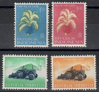 Znaczek Indonezja 1963 Mi 388-391 Czyste **