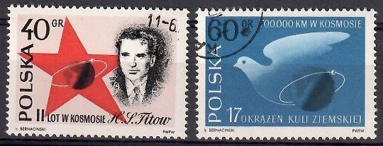 Znaczek Polska 1961 Mi abo 1257-1258 Fi 1113-1114 Stemplowane