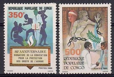 Znaczek Kongo 1980 Mi 758-759 Czyste **