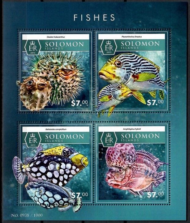Znaczek Wyspy Salomona 2015 Mi ark 3411-3414 Czyste **