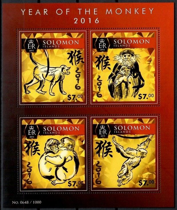 Znaczek Wyspy Salomona 2015 Mi ark 3496-3499 Czyste **