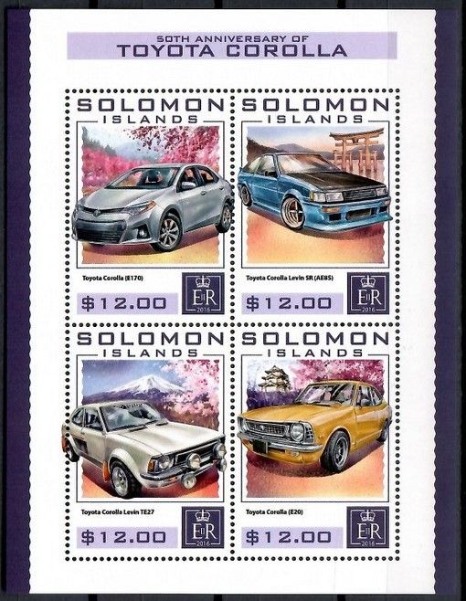 Znaczek Wyspy Salomona 2016 Mi ark 3906-3909 Czyste **