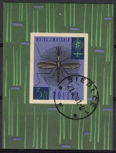 Znaczek Polska 1962 Mi abo bl 27B1 Fi bl 35 B1 Stemplowane