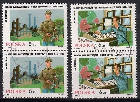 Znaczek Polska 1984 Mi abo 2937-2938 Fi 2789-2790 Stemplowane