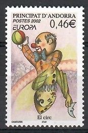 Znaczek Andora (francuska) 2002 Mi 590 Czyste **