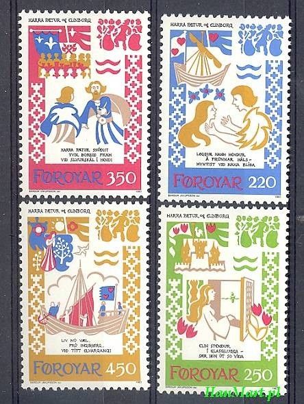 Znaczek Wyspy Owcze 1982 Mi 75-78 Czyste **