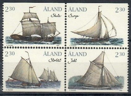 Znaczek Wyspy Alandzkie 1995 Mi 95-98 Czyste **