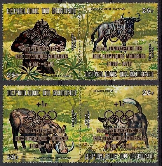 Znaczek Burundi 1971 Mi 774-777 Czyste **