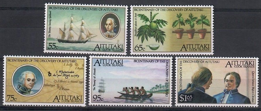 Znaczek Aitutaki 1989 Mi 648-652 Czyste **