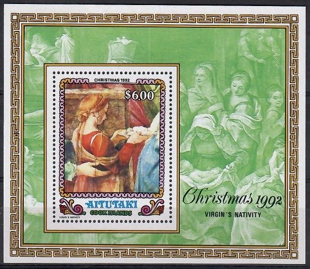 Znaczek Aitutaki 1992 Mi bl 79 Czyste **