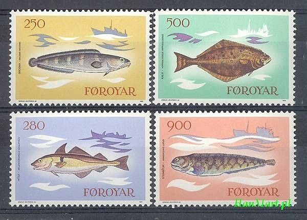 Znaczek Wyspy Owcze 1983 Mi 86-89 Czyste **