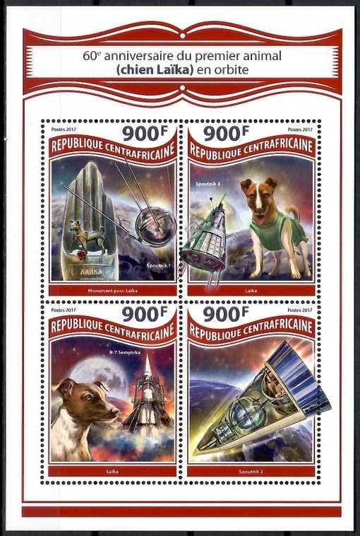 Znaczek Republika Środkowoafrykańska 2017 Mi ark 7415-7418 Czyste **