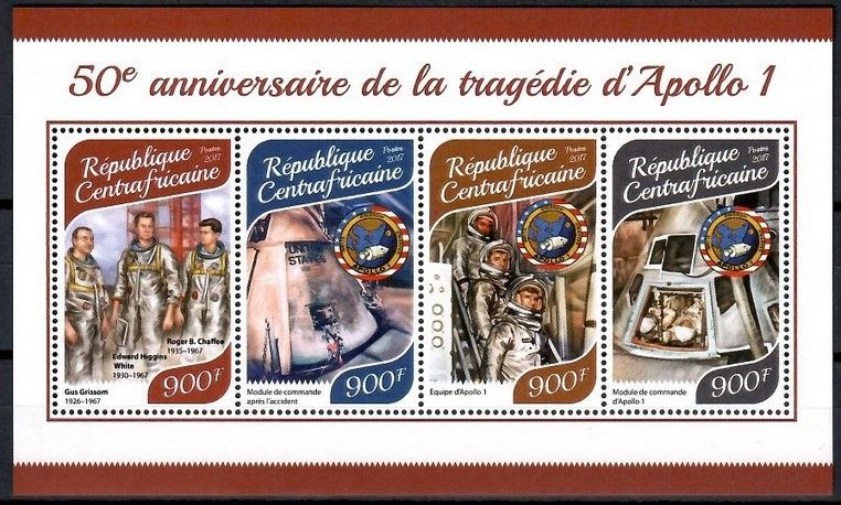 Znaczek Republika Środkowoafrykańska 2017 Mi ark 7535-7539 Czyste **