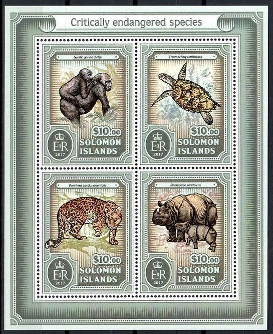 Znaczek Wyspy Salomona 2017 Mi ark 4270-4273 Czyste **