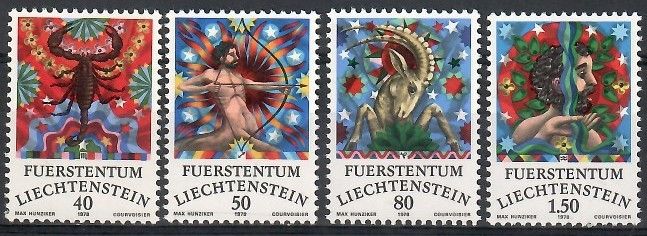 Znaczek Liechtenstein 1978 Mi 713-716 Czyste **