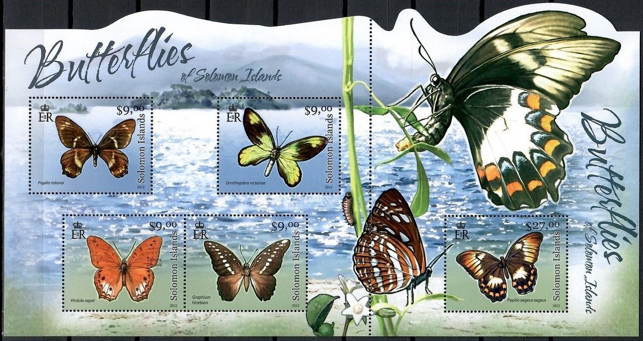 Znaczek Wyspy Salomona 2012 Mi ark 1451-1455 Czyste **