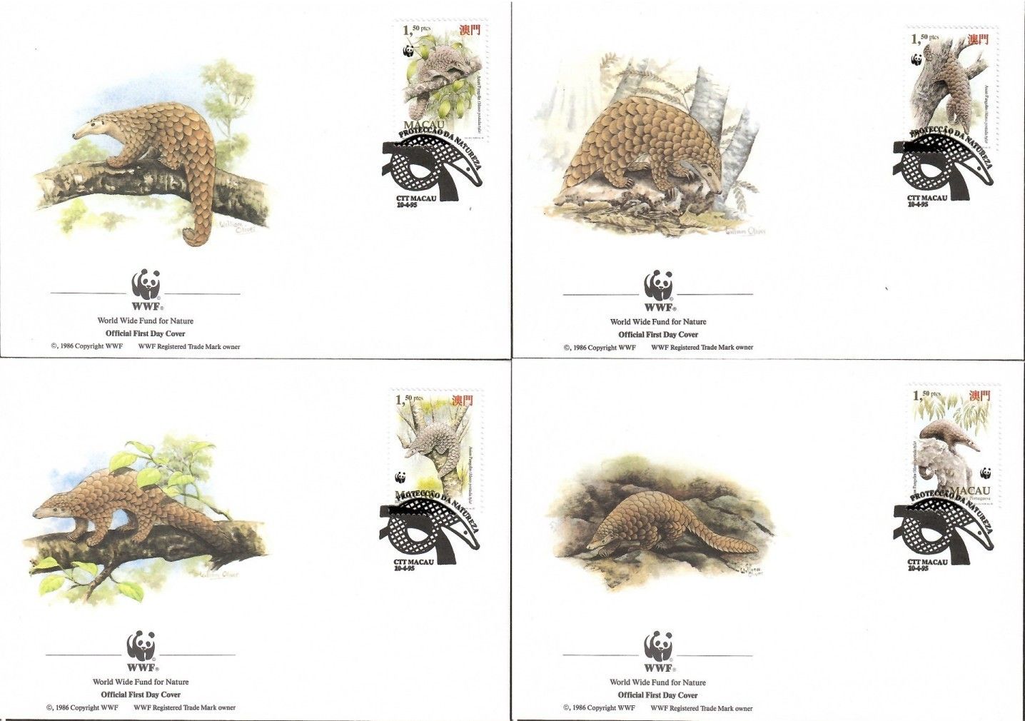 Znaczek Makau 1995 Mi 795-798 FDC