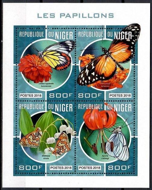 Znaczek Niger 2018 Mi ark 5623-5626 Czyste **