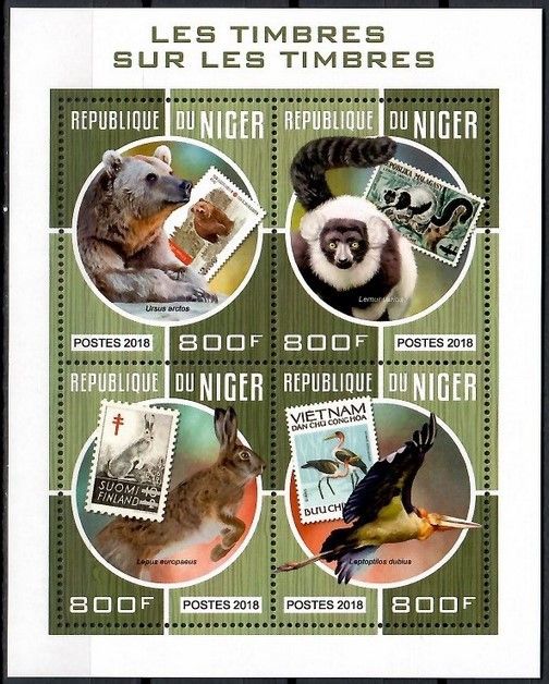 Znaczek Niger 2018 Mi ark 5648-5651 Czyste **