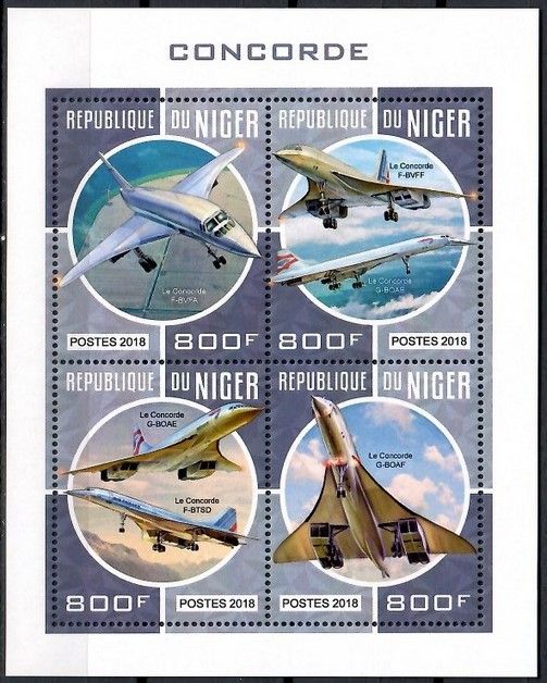 Znaczek Niger 2018 Mi ark 5663-5666 Czyste **