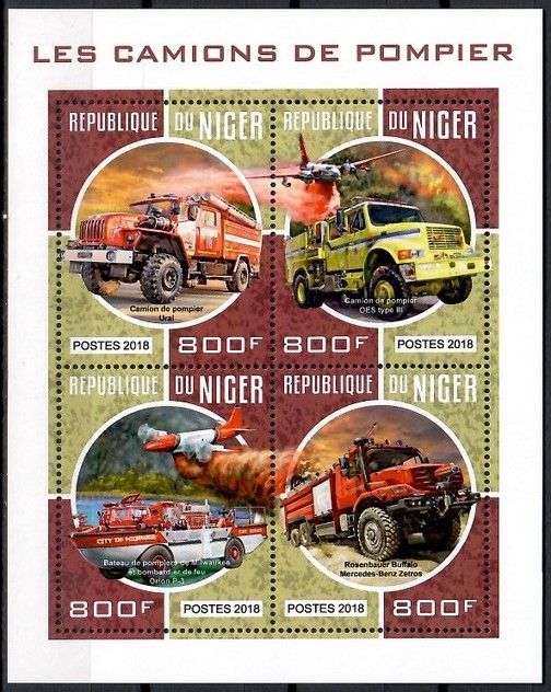Znaczek Niger 2018 Mi ark 5668-5671 Czyste **