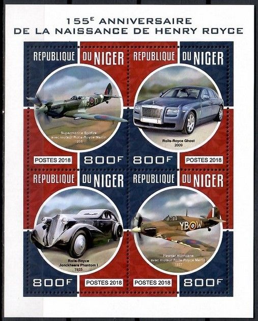 Znaczek Niger 2018 Mi ark5693-5696 Czyste **
