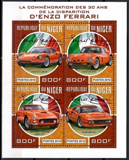 Znaczek Niger 2018 Mi ark 5718-5721 Czyste **