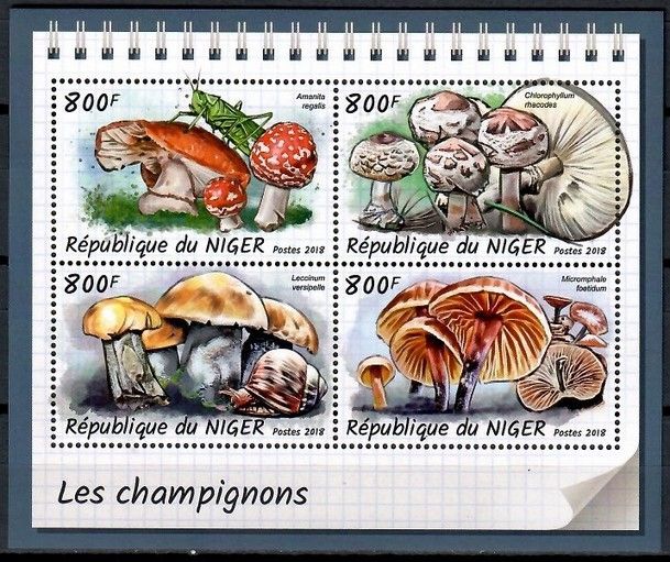 Znaczek Niger 2018 Mi ark 5748-5751 Czyste **