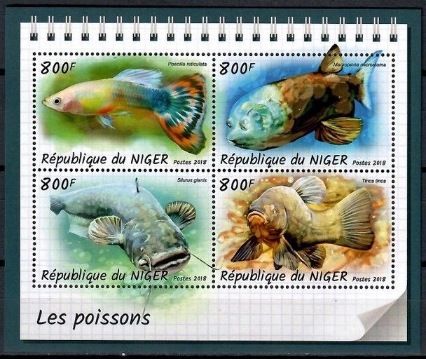 Znaczek Niger 2018 Mi ark 5753-5756 Czyste **
