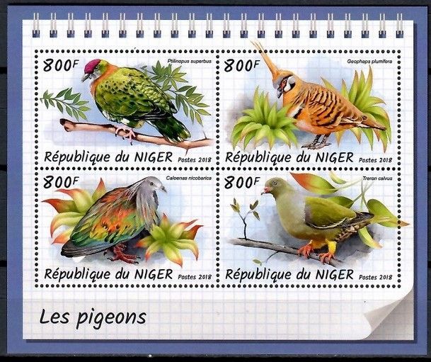 Znaczek Niger 2018 Mi ark 5758-5761 Czyste **