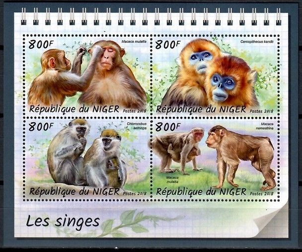 Znaczek Niger 2018 Mi ark 5778-5781 Czyste **