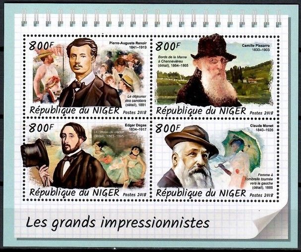 Znaczek Niger 2018 Mi ark 5803-5806 Czyste **