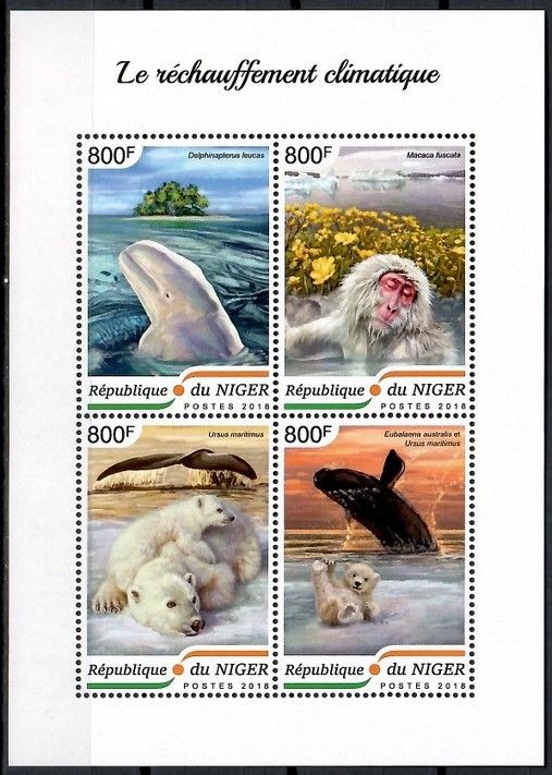 Znaczek Niger 2018 Mi ark 5898-5901 Czyste **