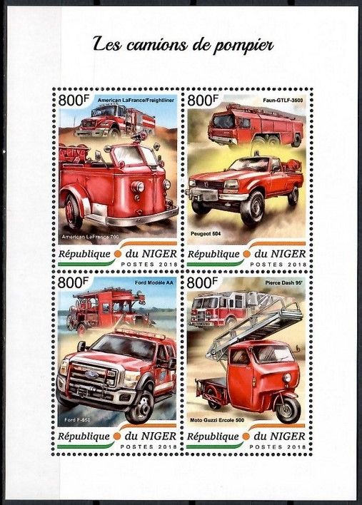 Znaczek Niger 2018 Mi ark 5918-5921 Czyste **