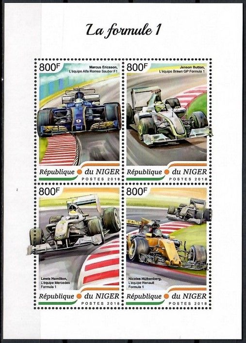 Znaczek Niger 2018 Mi ark 5923-5926 Czyste **