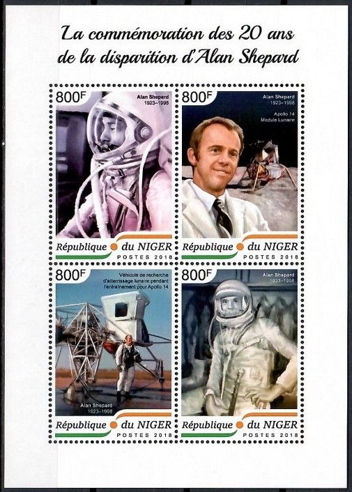 Znaczek Niger 2018 Mi ark 5978-5981 Czyste **