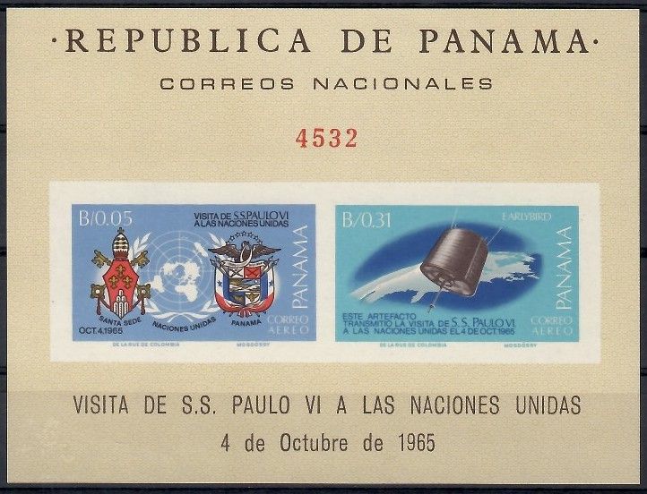 Znaczek Panama 1966 Mi bl 46b Czyste **