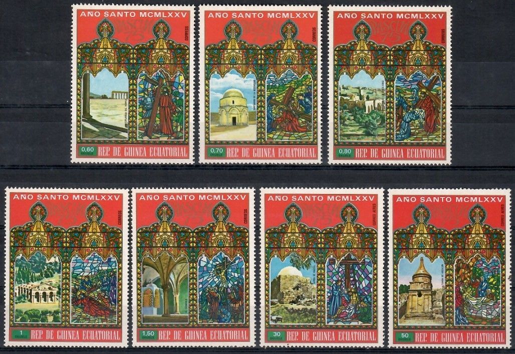 Znaczek Gwinea Równikowa 1975 Mi 527-533 Czyste **