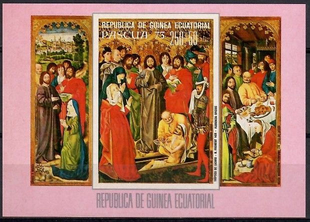 Znaczek Gwinea Równikowa 1973 Mi bl 69 Czyste **